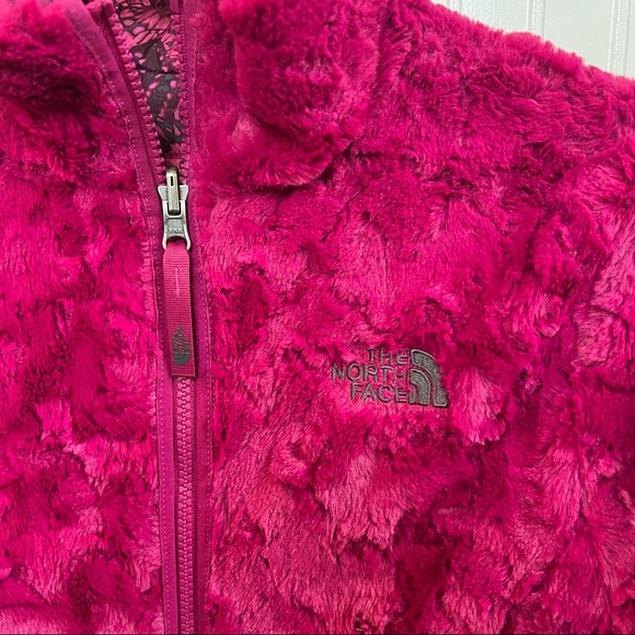The North Face Roxbury Pink Reversible Camo Butterly & Faux Fur Winter Jacket - Picture 5 of 9